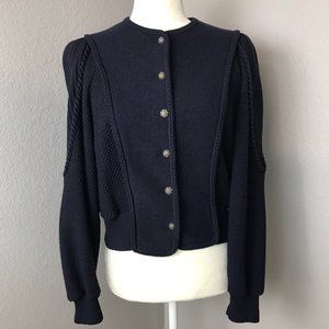 Geiger 100% Wool Navy Sweater